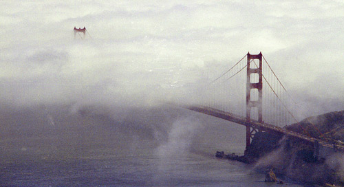 Golden Gate in de mist